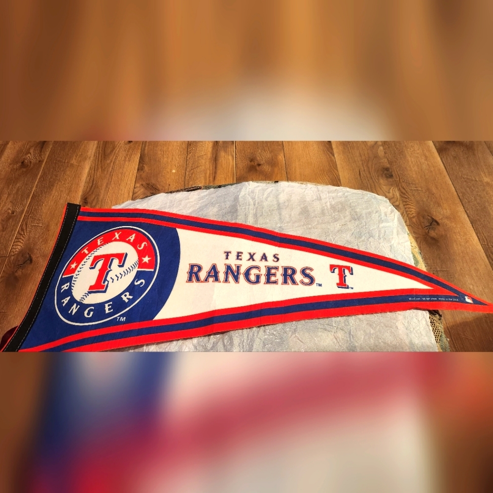 Win Craft 2008 MLB Texas Rangers Pennant Made in USA
